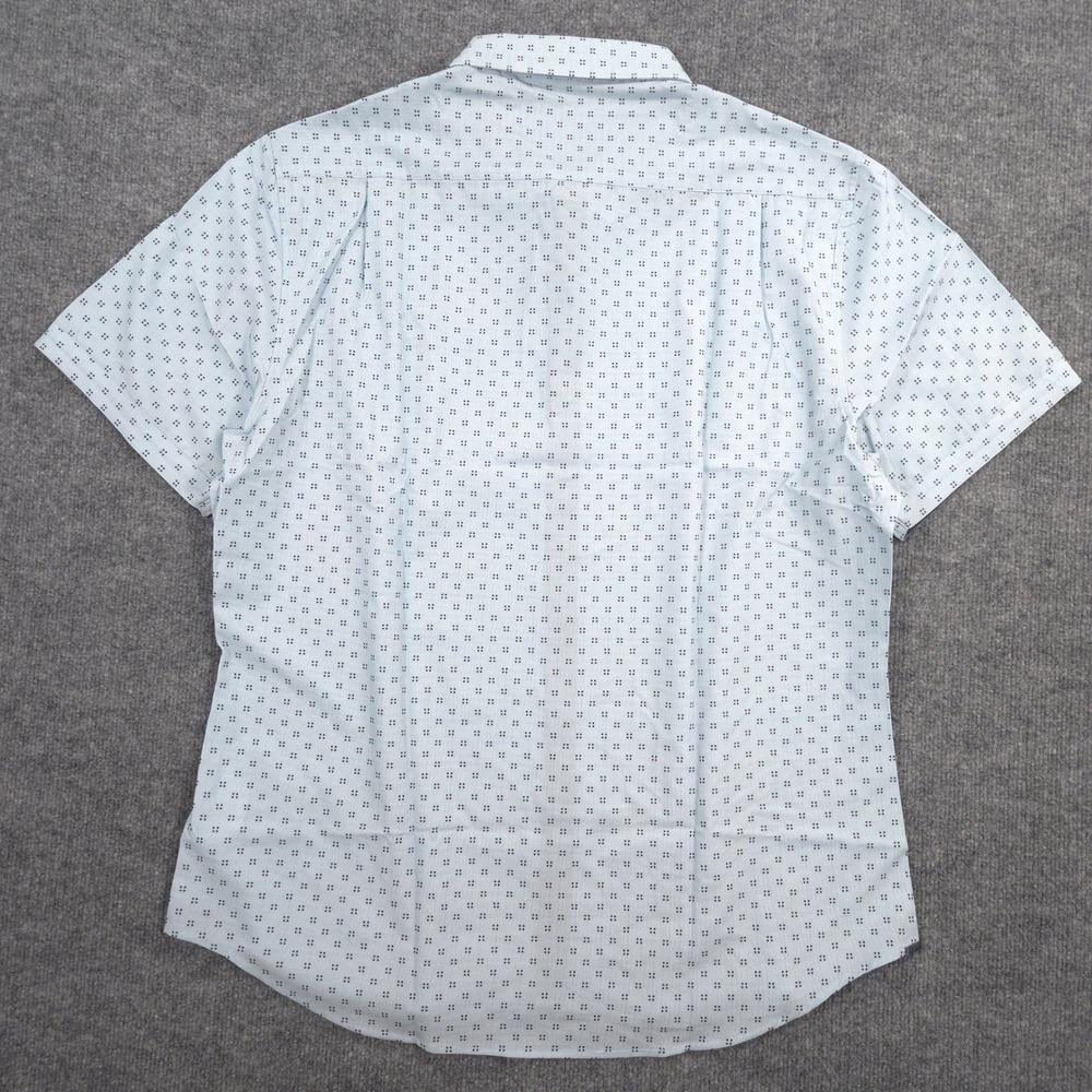 7 Diamonds 4 Way Stretch Shirt Mens XL Blue Bethel Geometric AOP Performance NEW - Picture 3 of 9